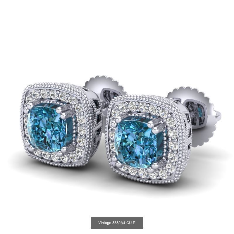 3DM-STL-RENDER 33 STUD EARRING FILES 3D Model Collection_8