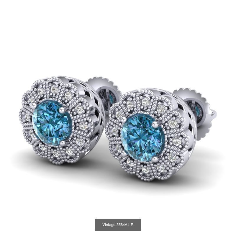 3DM-STL-RENDER 33 STUD EARRING FILES 3D Model Collection_37