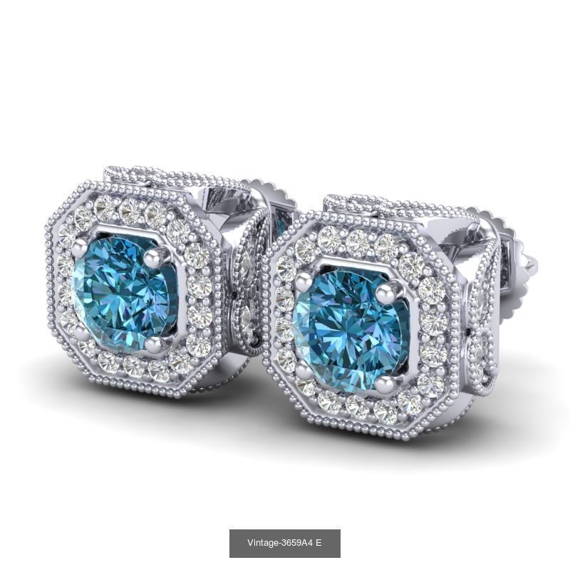 3DM-STL-RENDER 33 STUD EARRING FILES 3D Model Collection_15