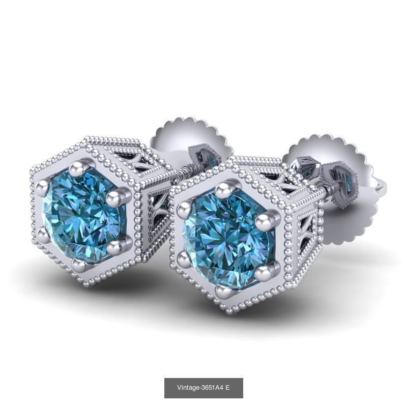 3DM-STL-RENDER 33 STUD EARRING FILES 3D Model Collection_25