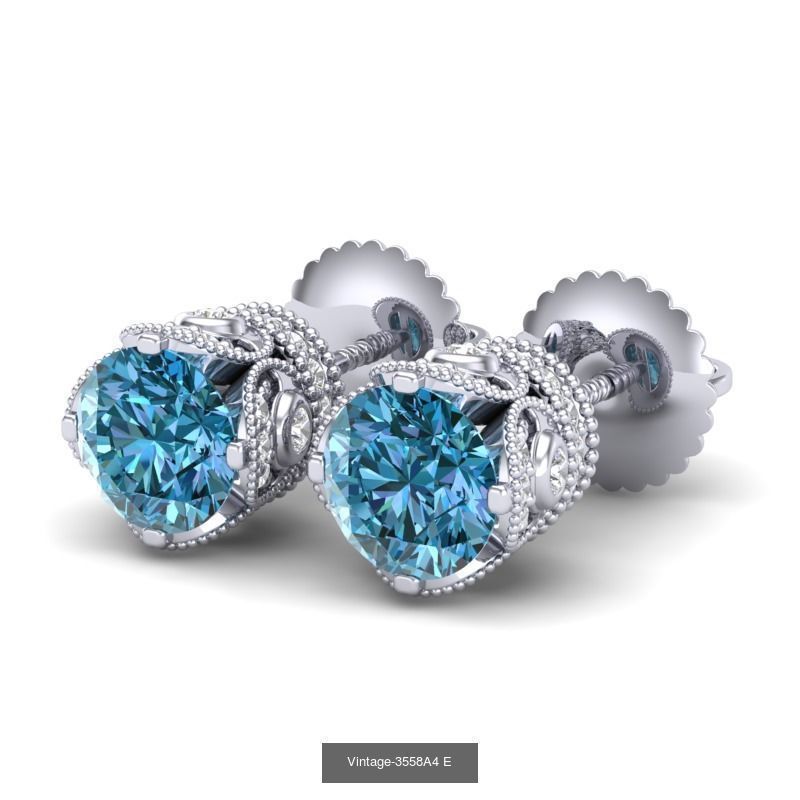 3DM-STL-RENDER 33 STUD EARRING FILES 3D Model Collection_16