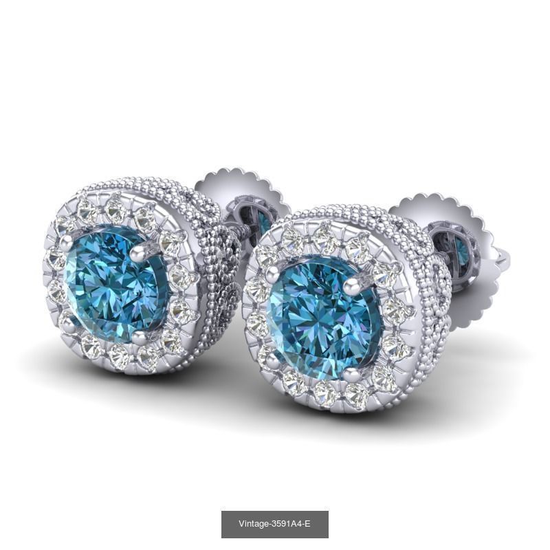 3DM-STL-RENDER 33 STUD EARRING FILES 3D Model Collection_32