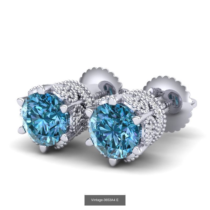 3DM-STL-RENDER 33 STUD EARRING FILES 3D Model Collection_23
