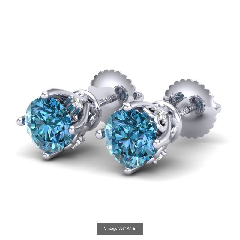 3DM-STL-RENDER 33 STUD EARRING FILES 3D Model Collection_9