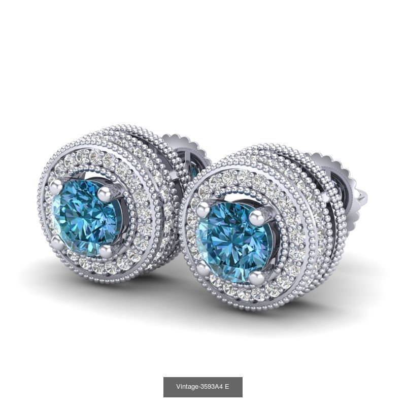 3DM-STL-RENDER 33 STUD EARRING FILES 3D Model Collection_30