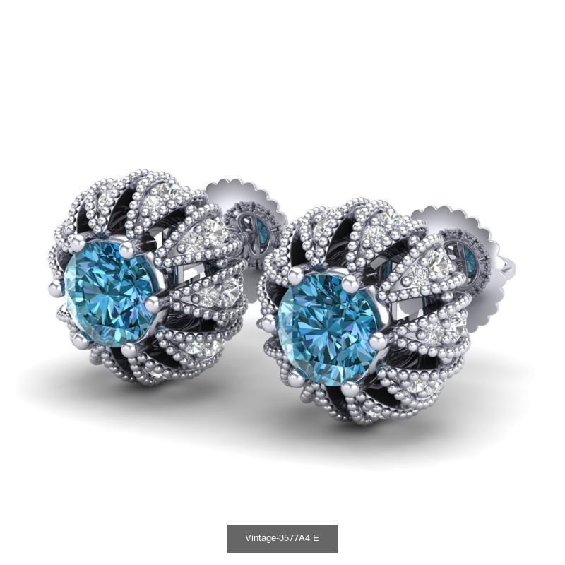 3DM-STL-RENDER 33 STUD EARRING FILES 3D Model Collection_14