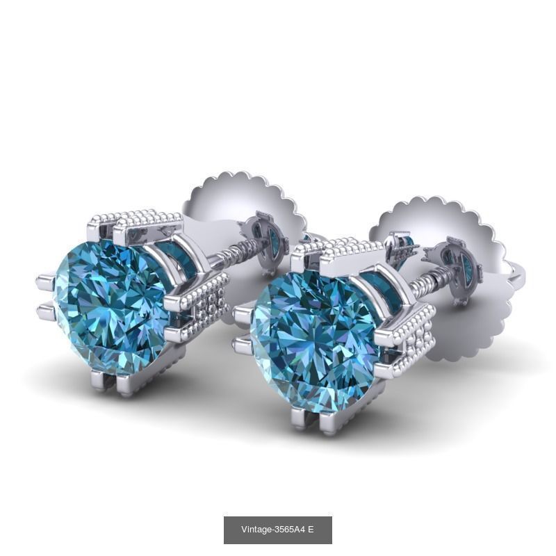 3DM-STL-RENDER 33 STUD EARRING FILES 3D Model Collection_7