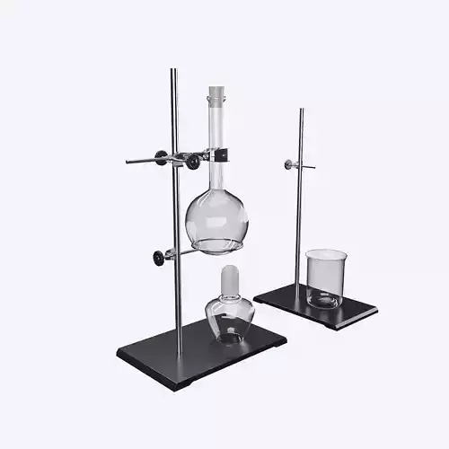 Retort Stands Support Clamp Flask Lab Stand Set Lab Bracket 3D model