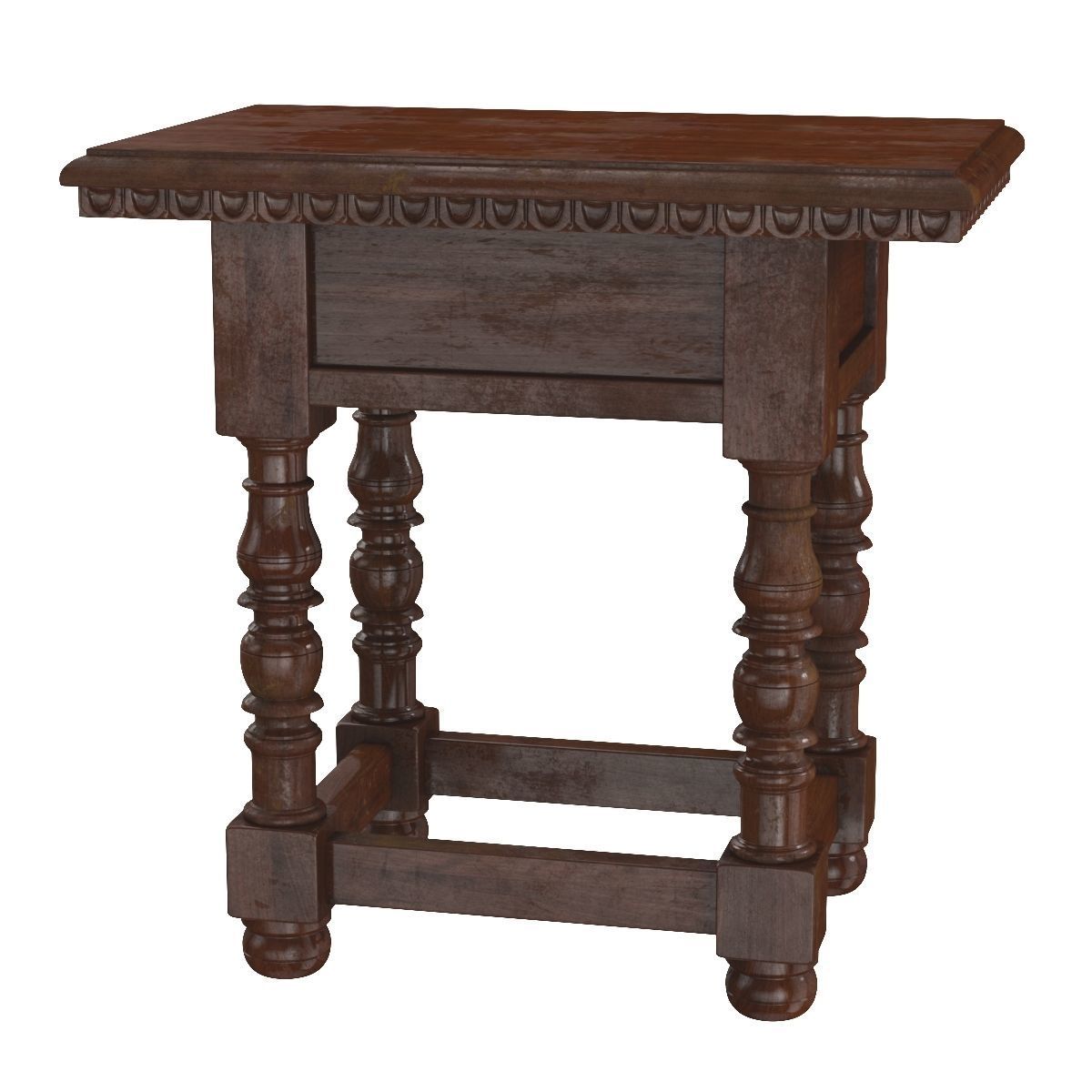Late 19th Century Italian Side Table 3D model_2