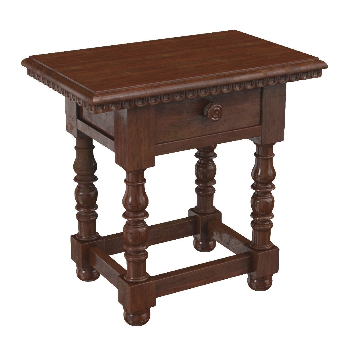 Late 19th Century Italian Side Table 3D model_1