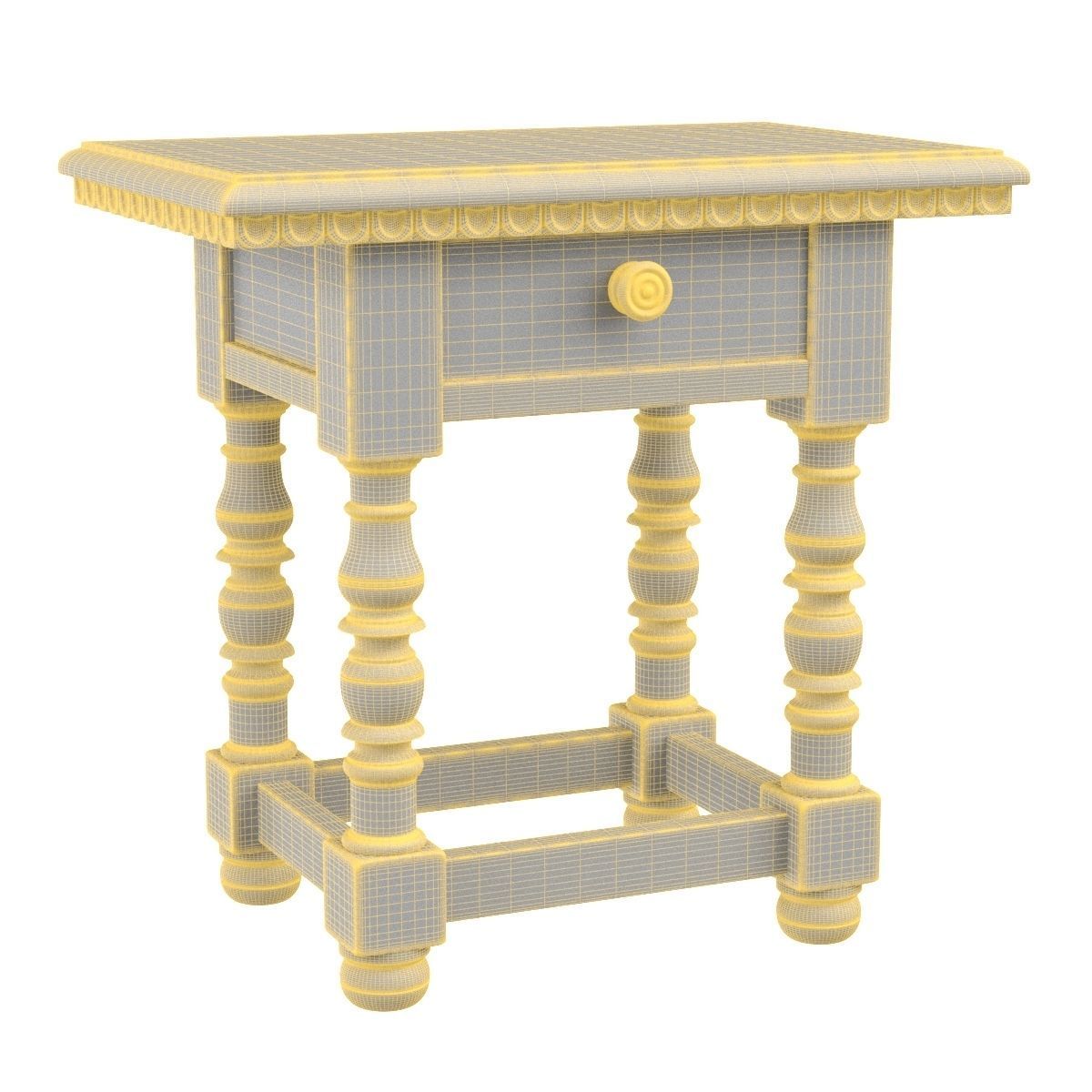 Late 19th Century Italian Side Table 3D model_5
