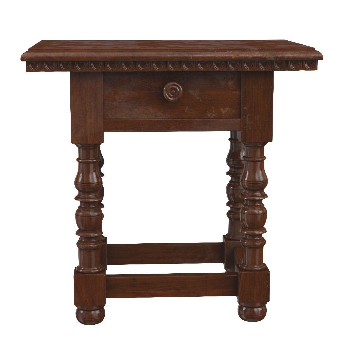 Late 19th Century Italian Side Table 3D model_4