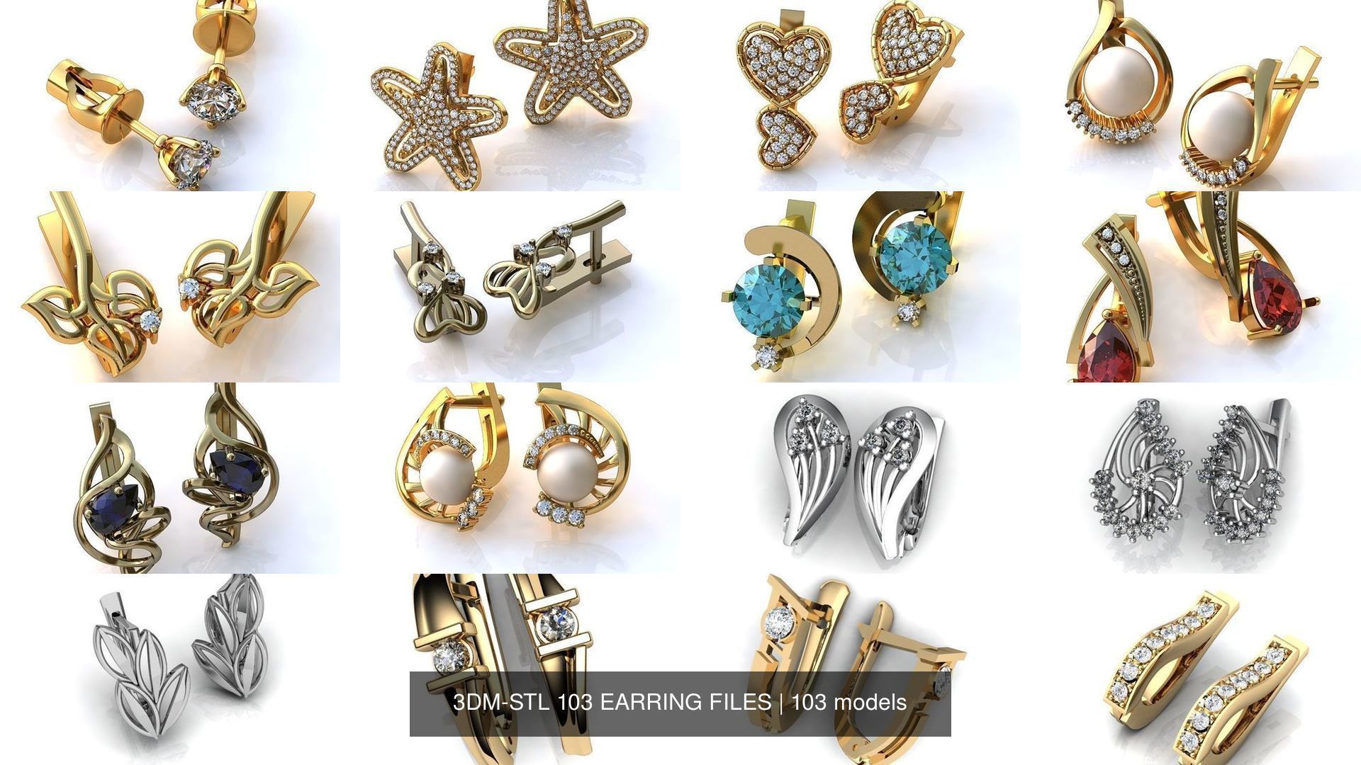 3DM-STL 132 EARRING FILES 3D Model Collection_20
