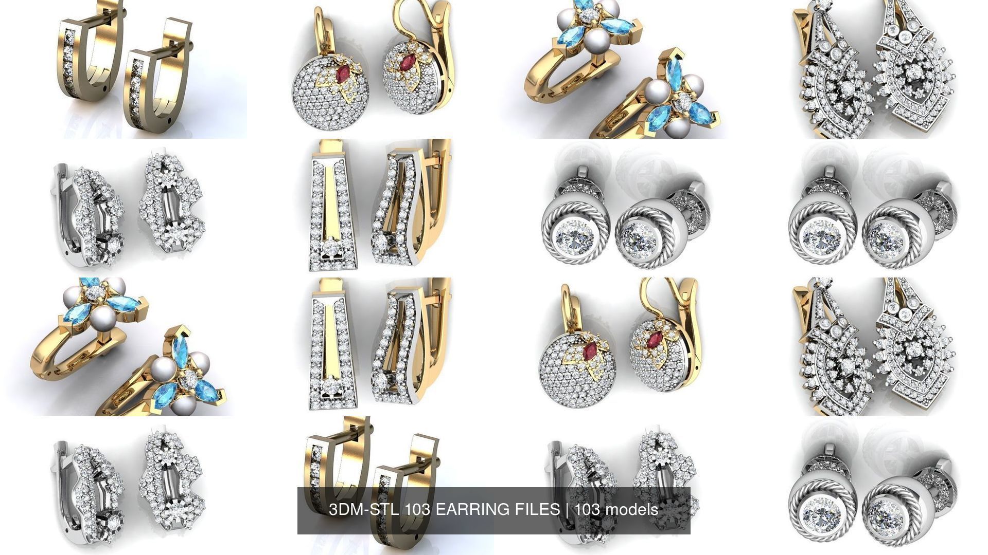 3DM-STL 132 EARRING FILES 3D Model Collection_25