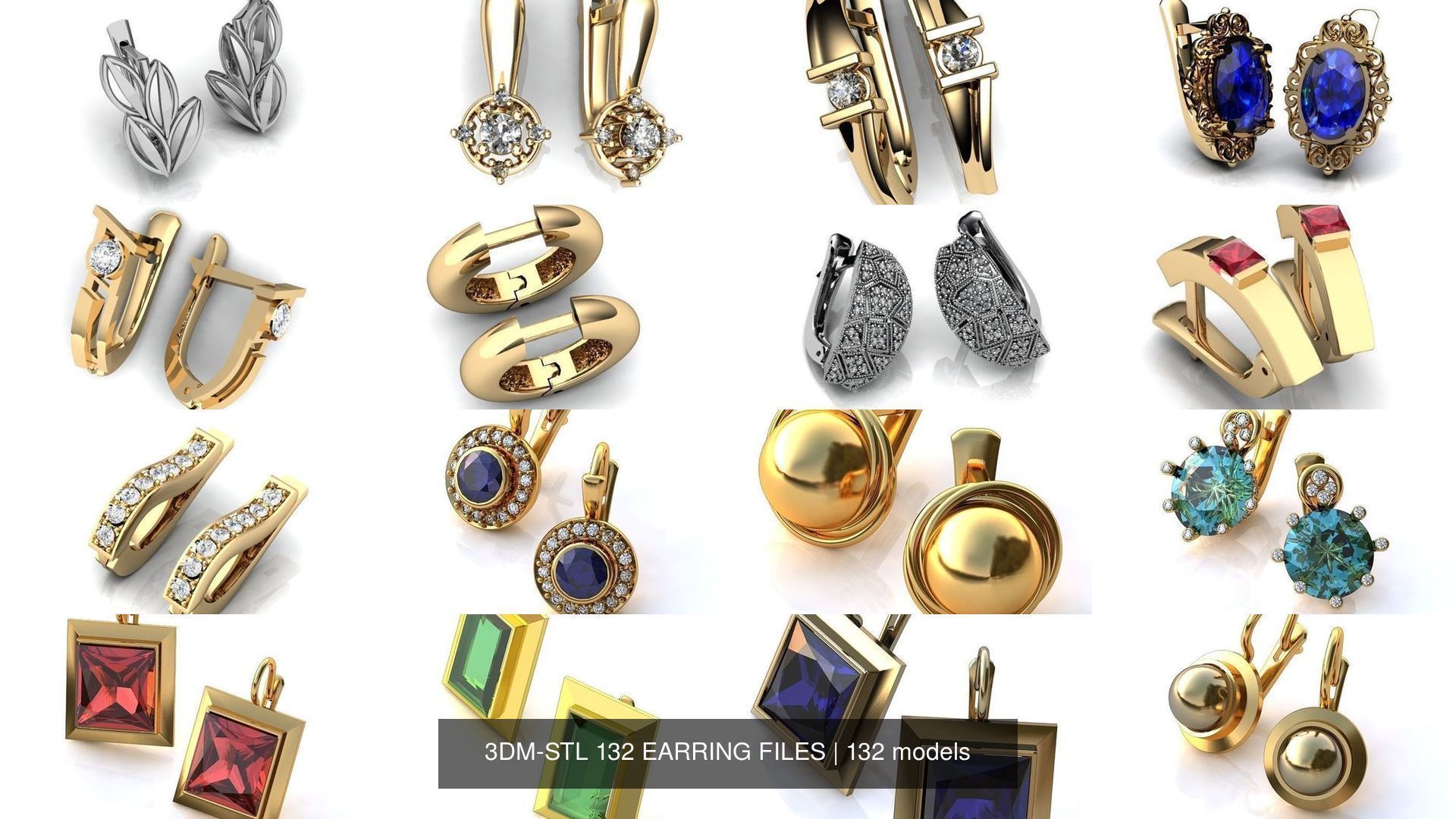 3DM-STL 132 EARRING FILES 3D Model Collection_12