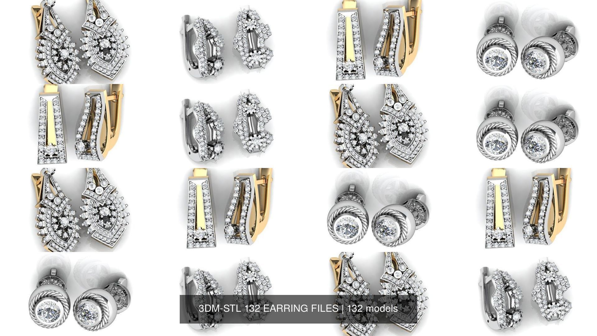 3DM-STL 132 EARRING FILES 3D Model Collection_31