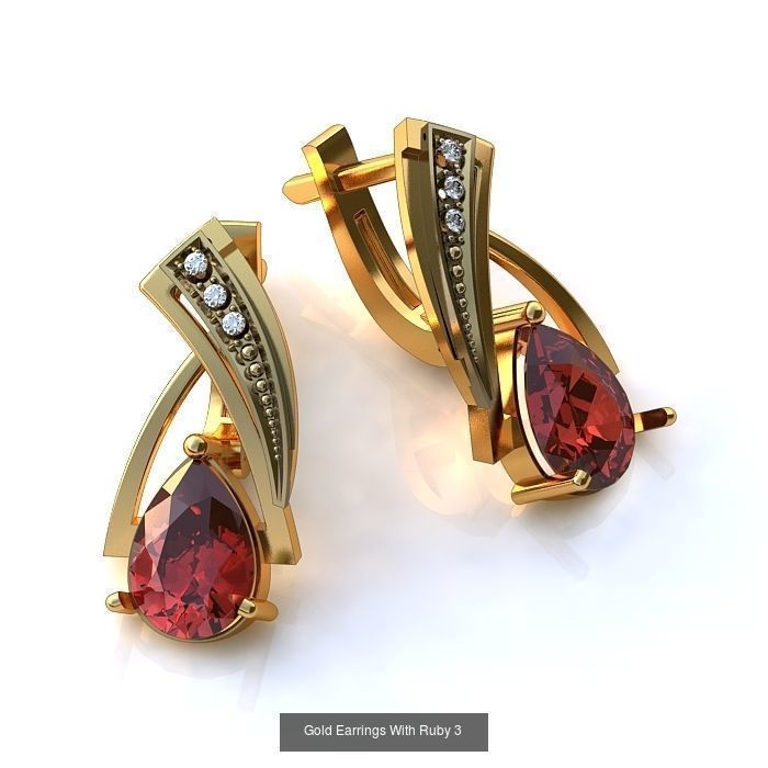 3DM-STL 132 EARRING FILES 3D Model Collection_134