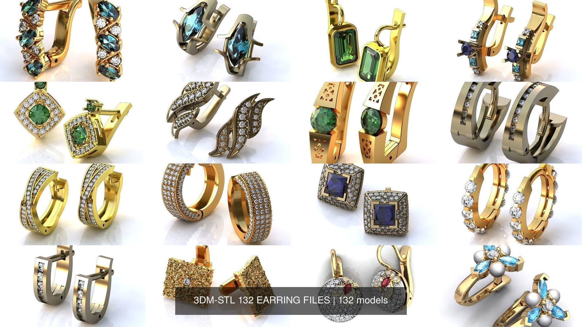 3DM-STL 132 EARRING FILES 3D Model Collection_14