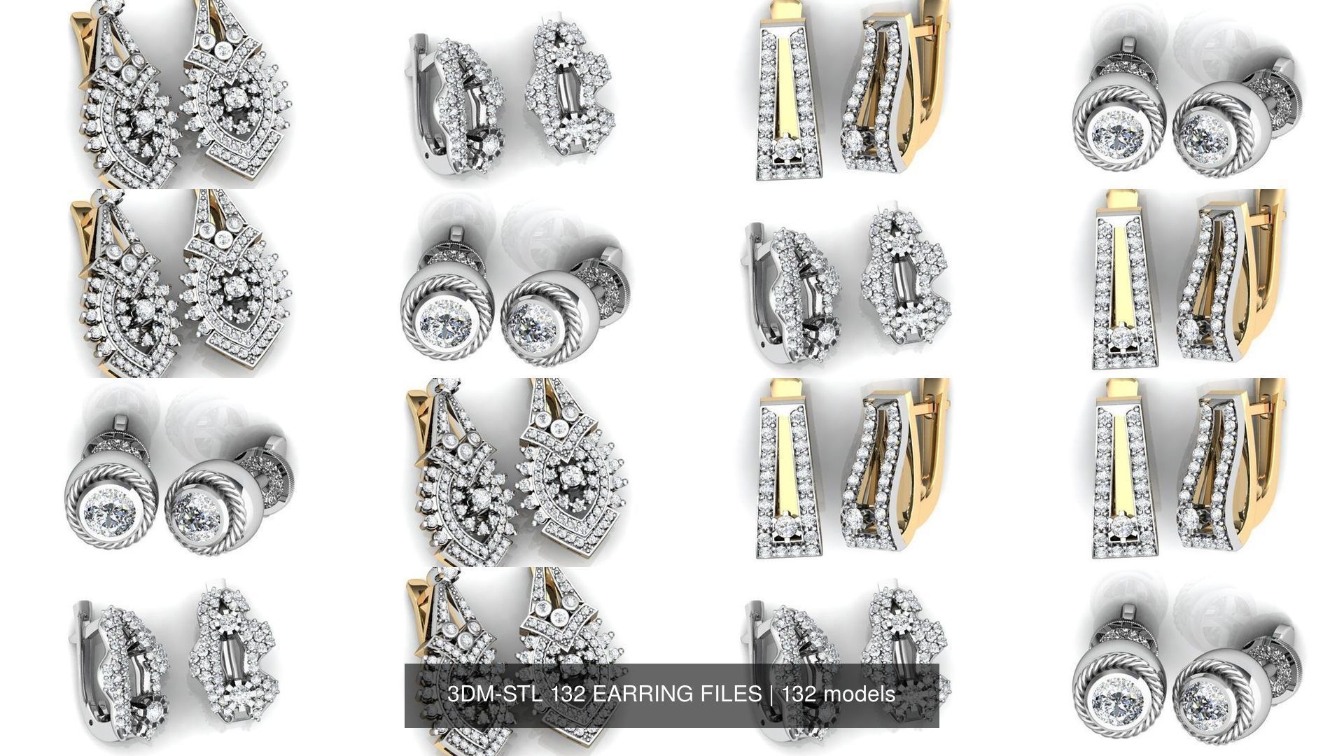 3DM-STL 132 EARRING FILES 3D Model Collection_16