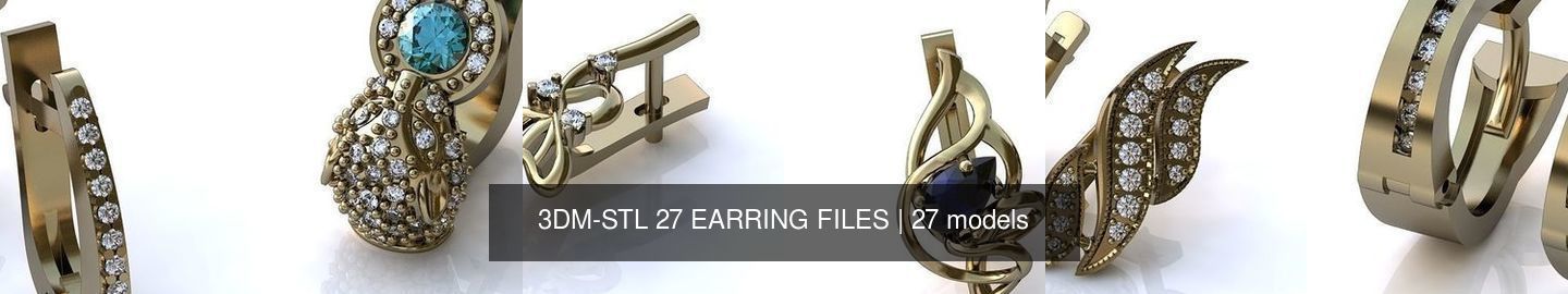 3DM-STL 132 EARRING FILES 3D Model Collection_32