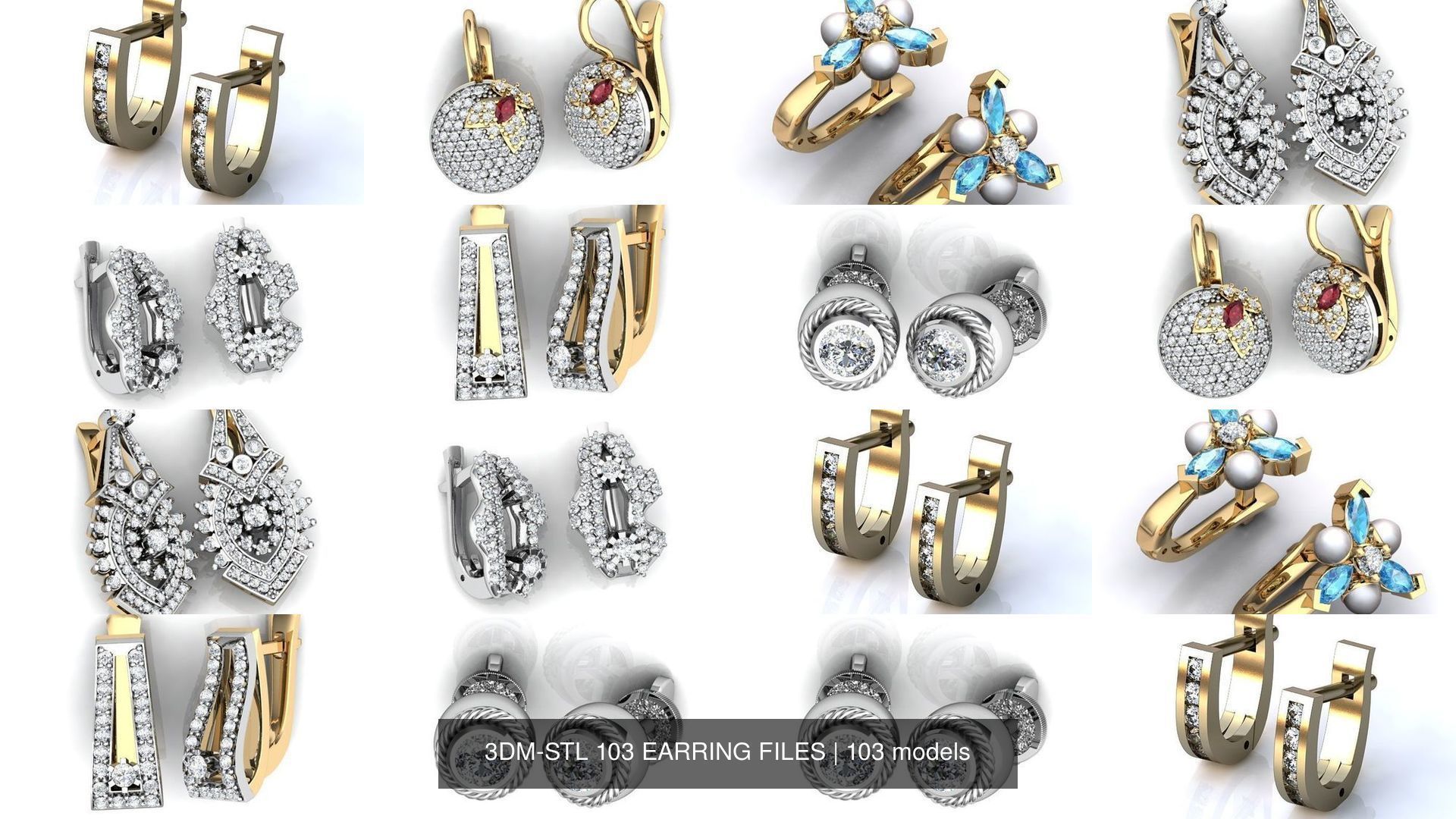 3DM-STL 132 EARRING FILES 3D Model Collection_29
