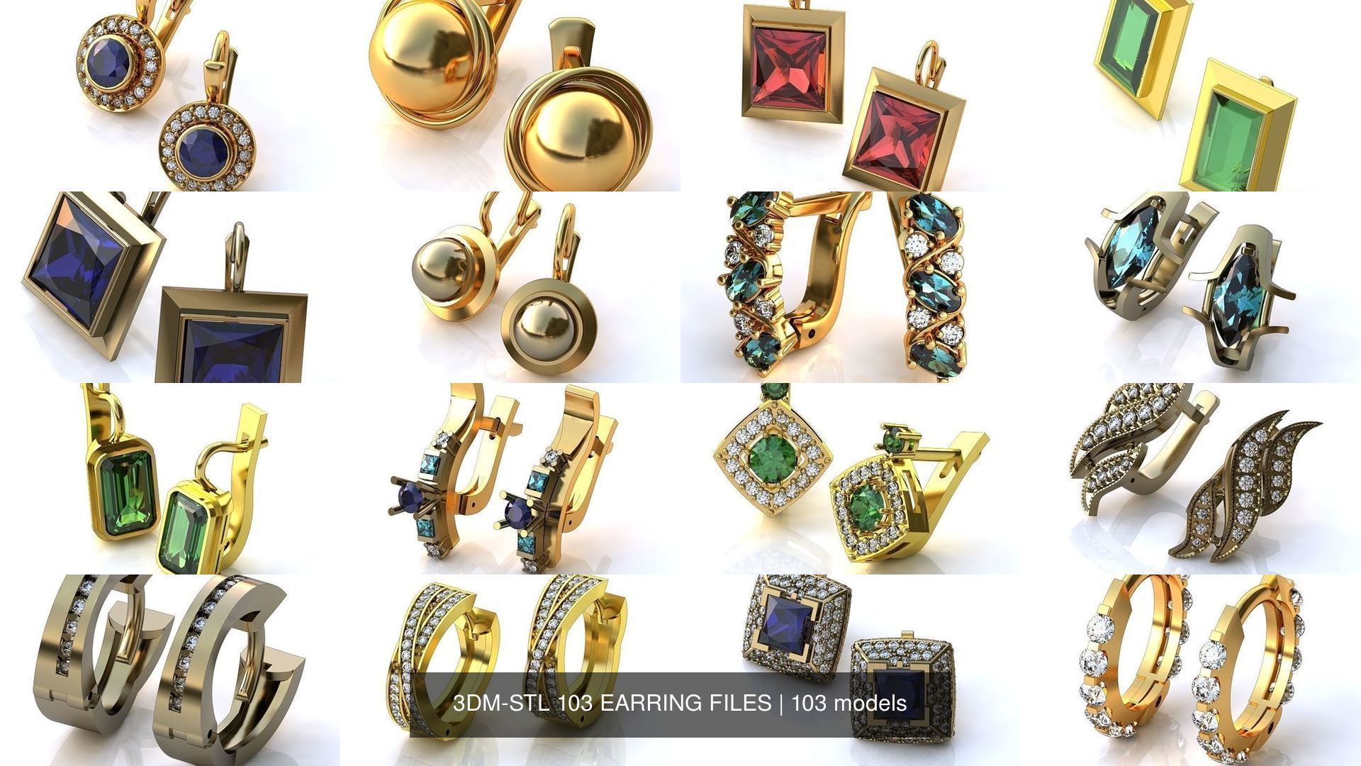 3DM-STL 132 EARRING FILES 3D Model Collection_22
