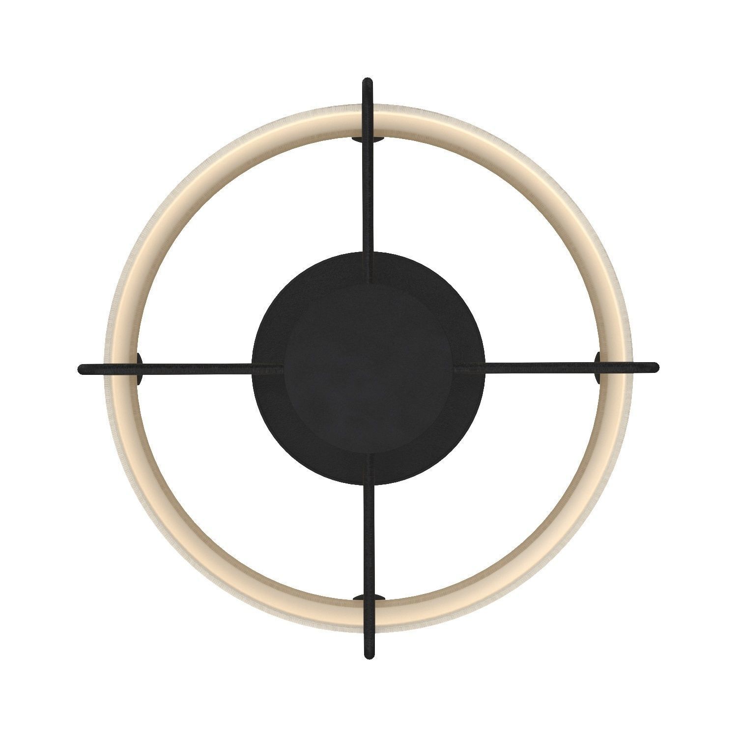 Kempsey Three Light Harvest Linen Shade Farmhouse Pendant Light 3D model_2