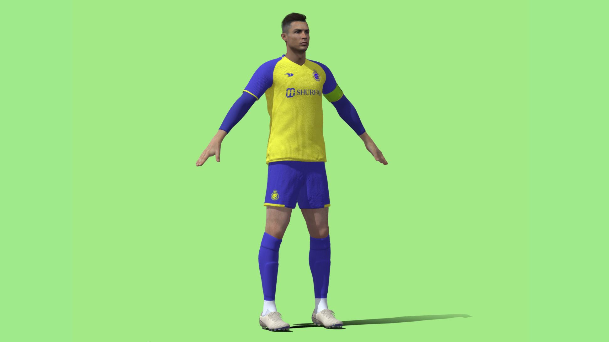 T-P Rigged Cristiano Ronaldo Al Nassr 3D model_7