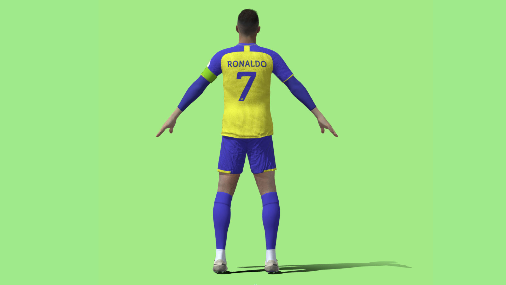 T-P Rigged Cristiano Ronaldo Al Nassr 3D model_6