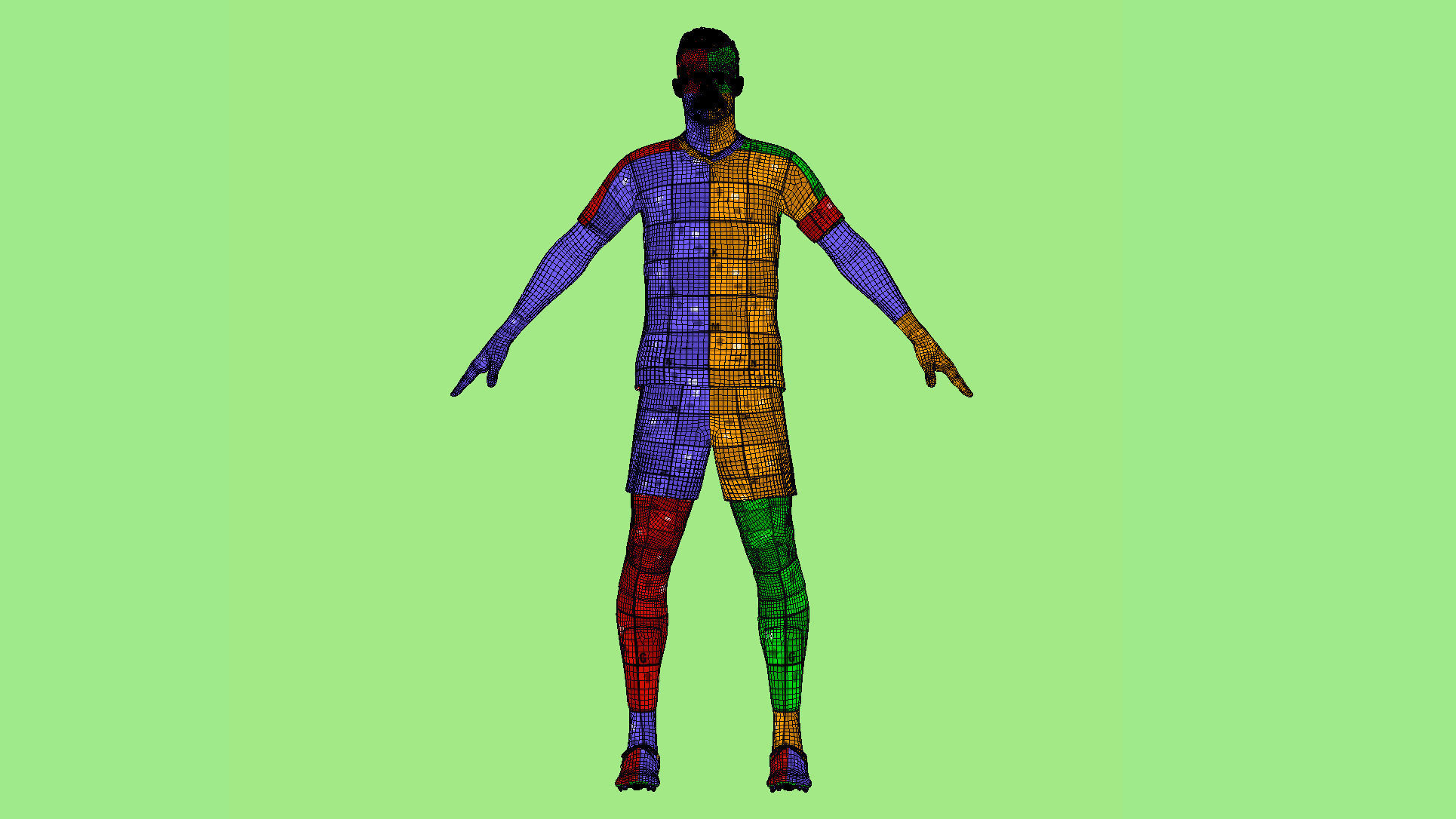 T-P Rigged Cristiano Ronaldo Al Nassr 3D model_5