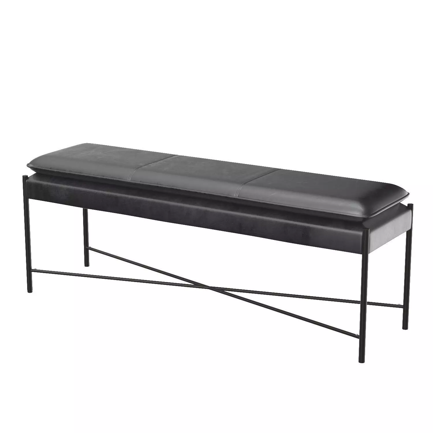 Kara Cushioned X Bench BCH6402A 3D model
