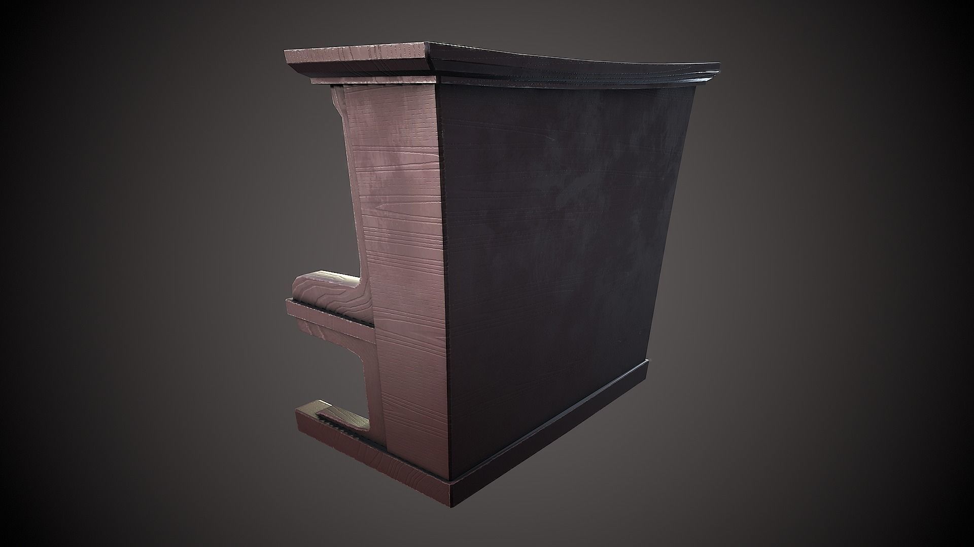 PIANO VINTAGE STYLIZED Low-poly 3D model_5