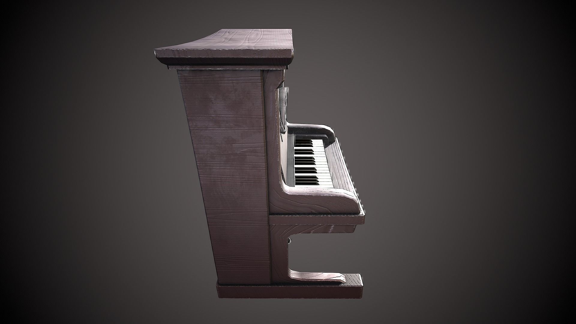 PIANO VINTAGE STYLIZED Low-poly 3D model_8