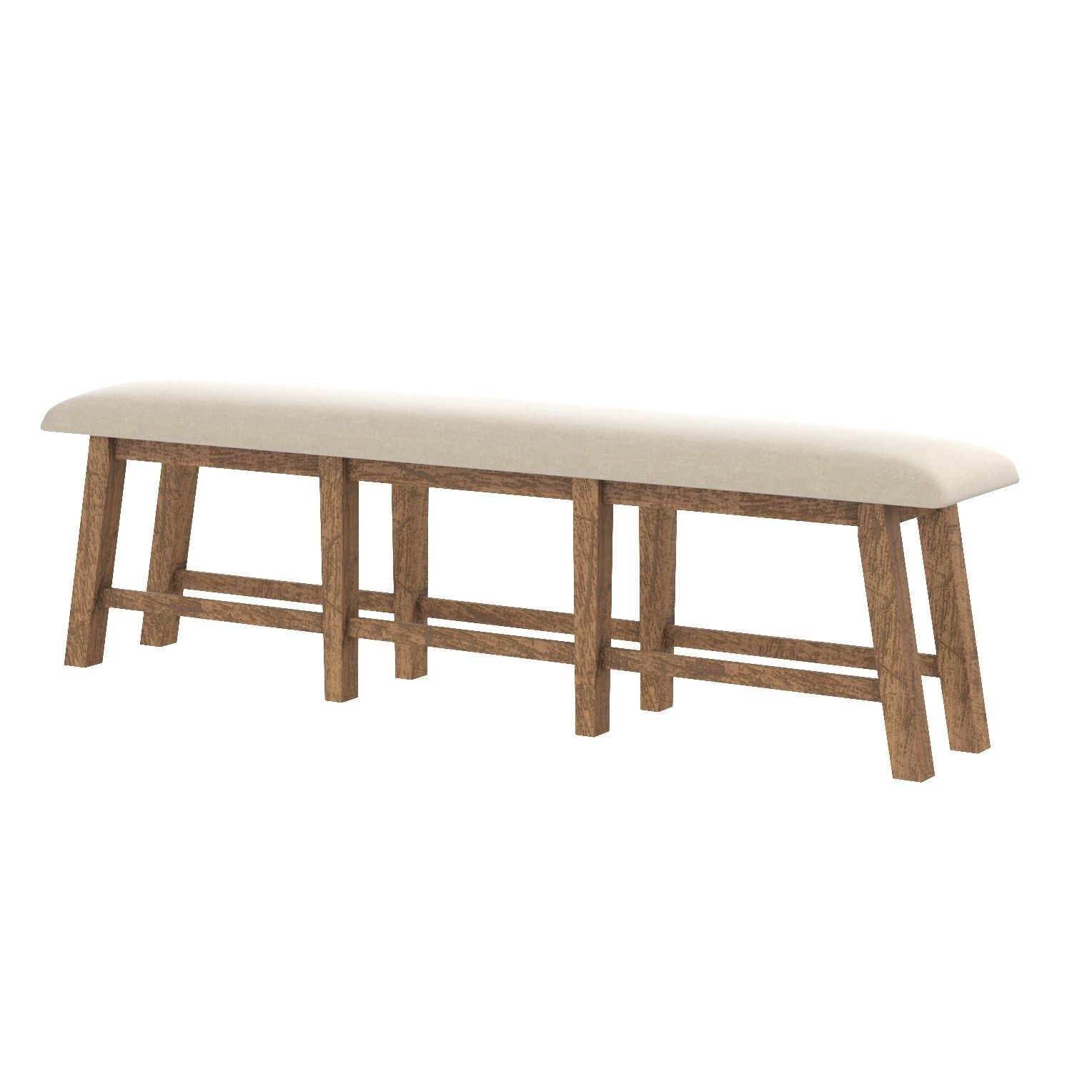 Jofran Furniture Telluride Naturally Distressed Counter Bench 3D model_4