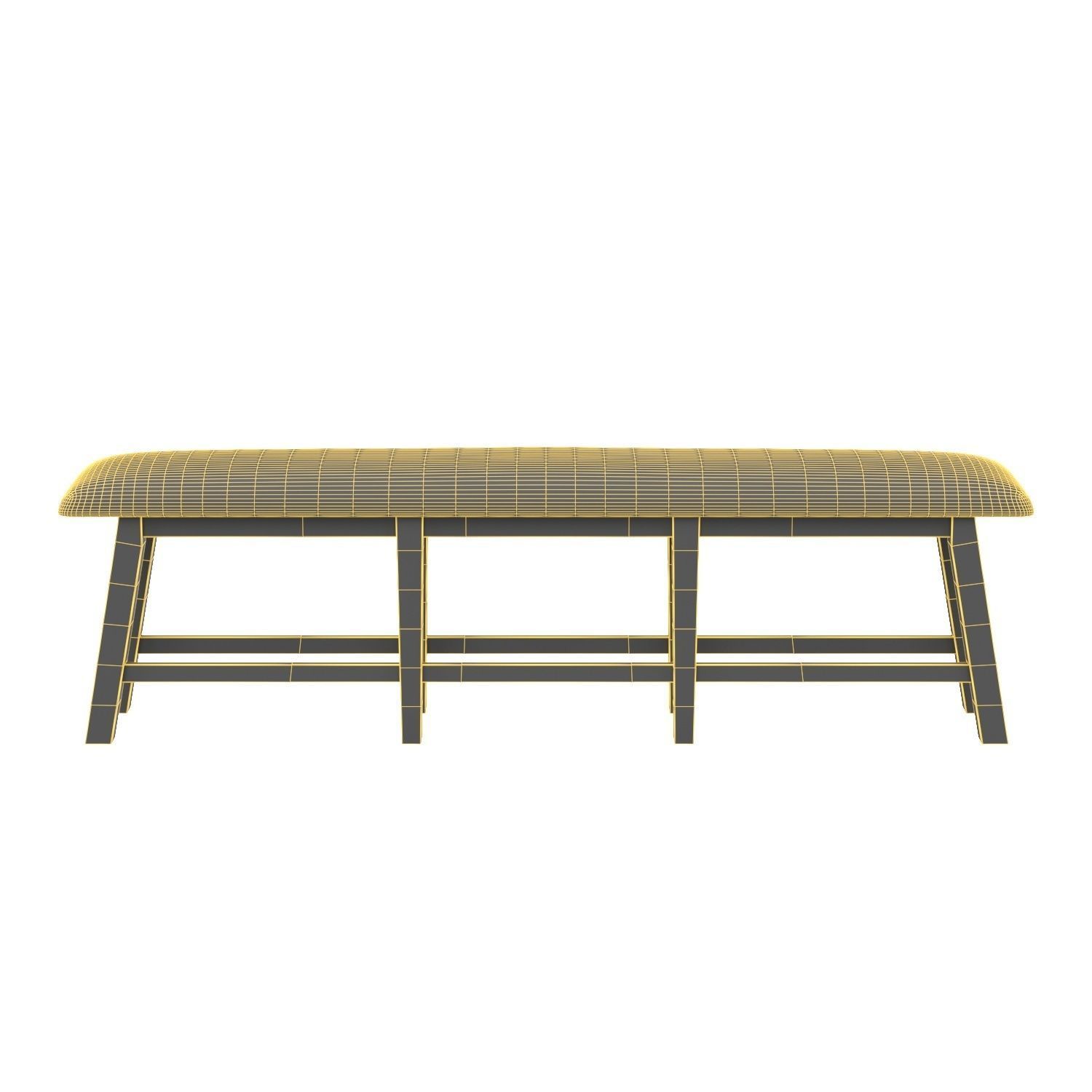 Jofran Furniture Telluride Naturally Distressed Counter Bench 3D model_5