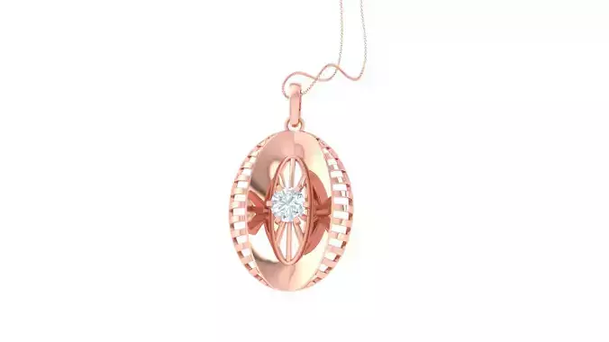 Women Solitaire Pendant 3dm STL OBJ FBX Renders Details