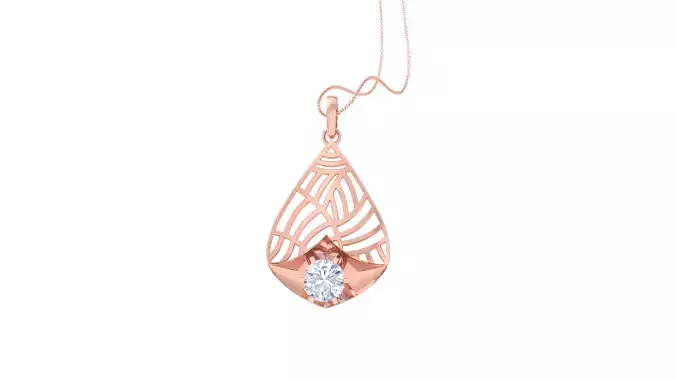 Women Solitaire Pendant 3dm STL OBJ FBX Renders Details