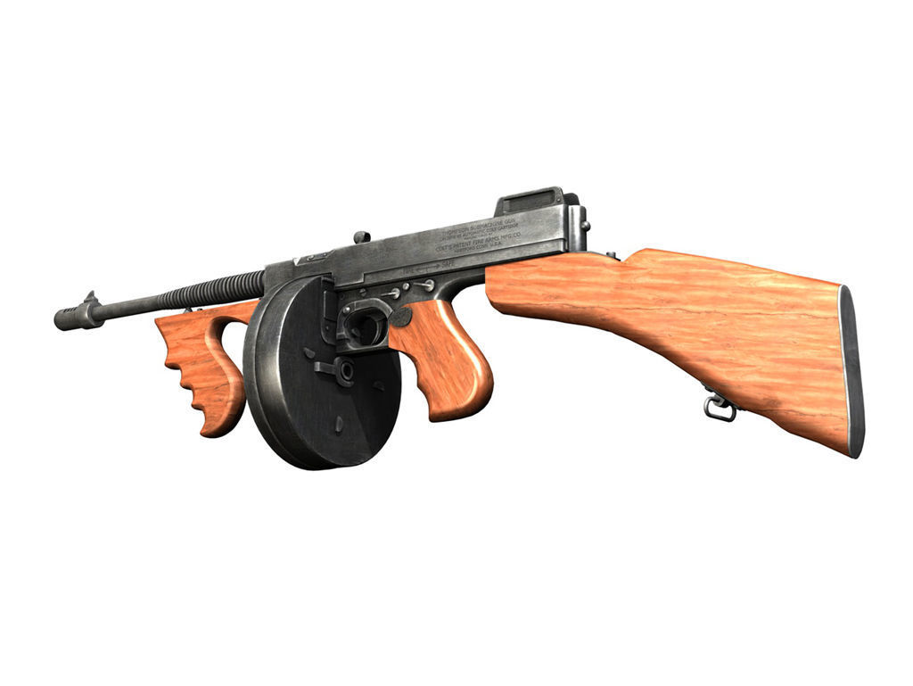 Colt Model1921 Thompson Submachine Gun 3D model_4