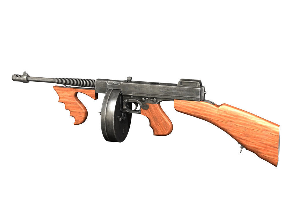 Colt Model1921 Thompson Submachine Gun 3D model_3