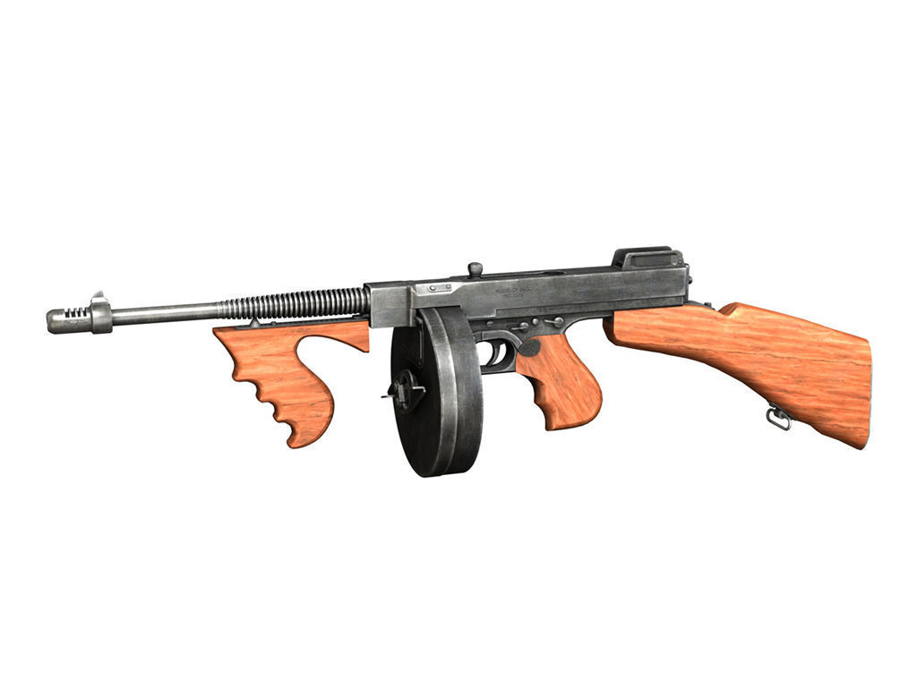 Colt Model1921 Thompson Submachine Gun 3D model_8