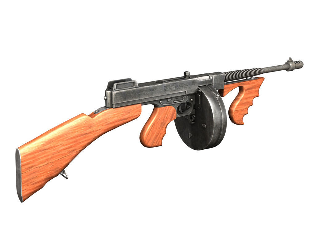 Colt Model1921 Thompson Submachine Gun 3D model_5