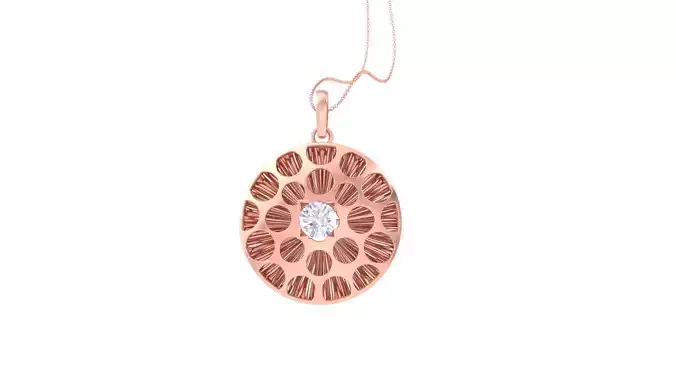 Women Solitaire Pendant 3dm STL OBJ FBX Renders Details