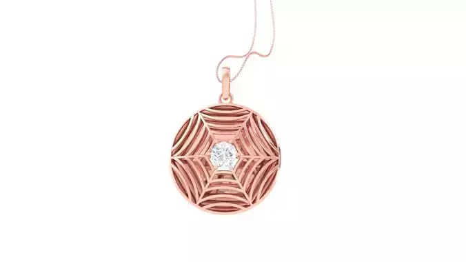 Women Solitaire Pendant 3dm STL OBJ FBX Renders Details