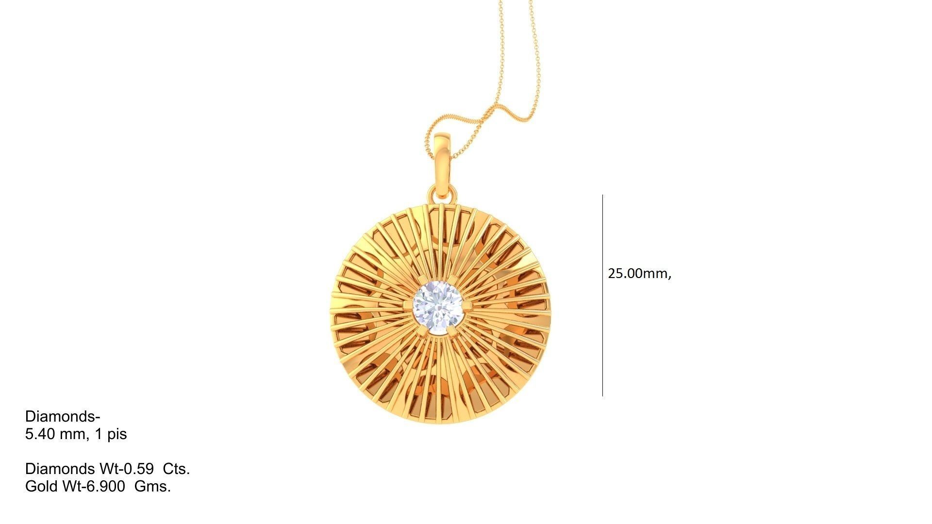 Women Solitaire Pendant 3dm STL OBJ FBX Renders Details 3D print model_1