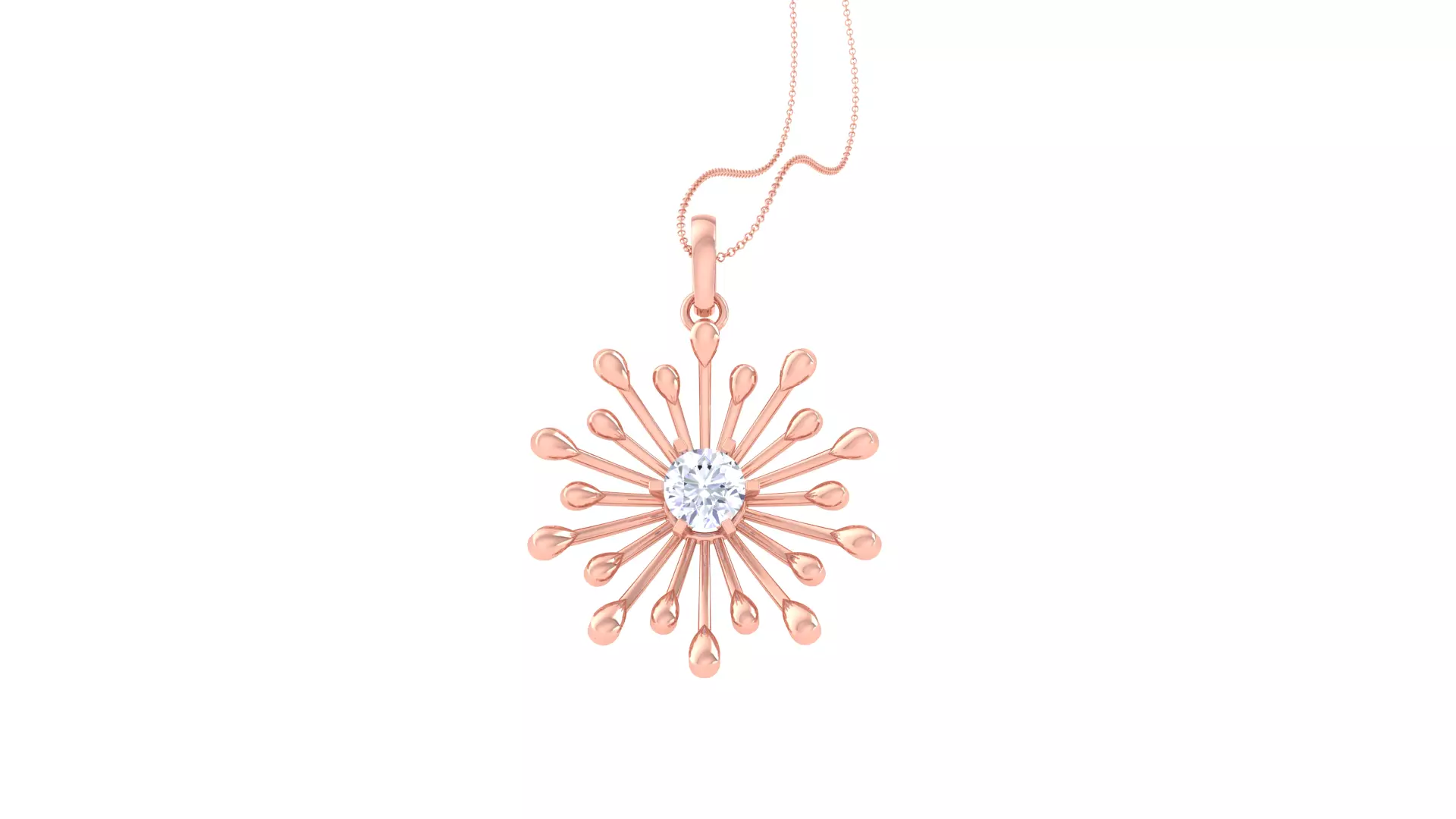 Women Solitaire Pendant 3dm STL OBJ FBX Renders Details 3D print model_0