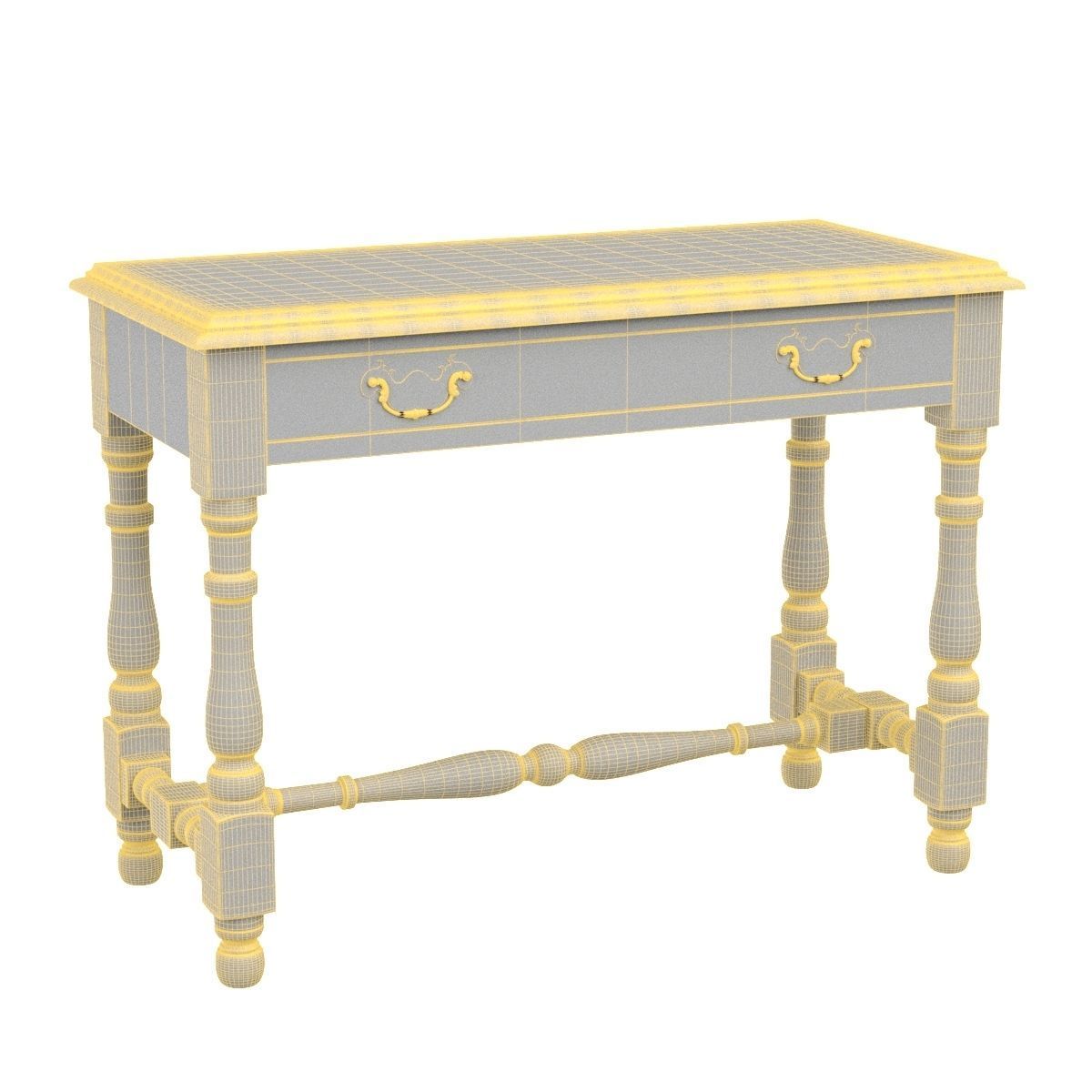 English Lamp Table 3D model_5