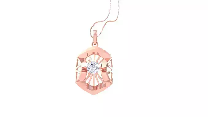 Women Solitaire Pendant 3dm STL OBJ FBX Renders Details