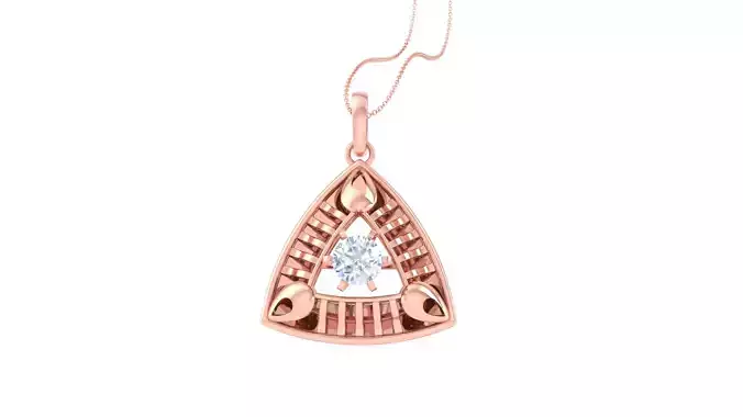 Women Solitaire Pendant 3dm STL OBJ FBX Renders Details