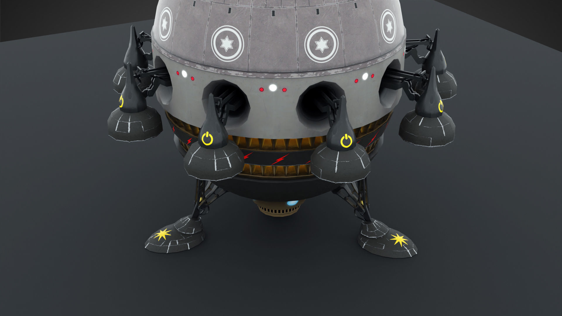 SciFi Spaceship 3D model_4