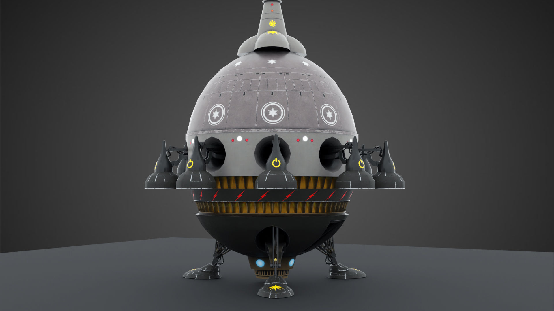 SciFi Spaceship 3D model_8